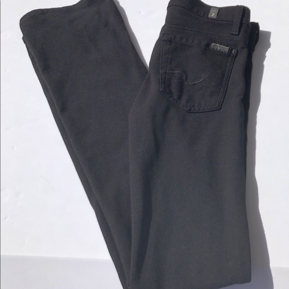 7 For All Man Kind Women BootCut Black Jeans sz 26